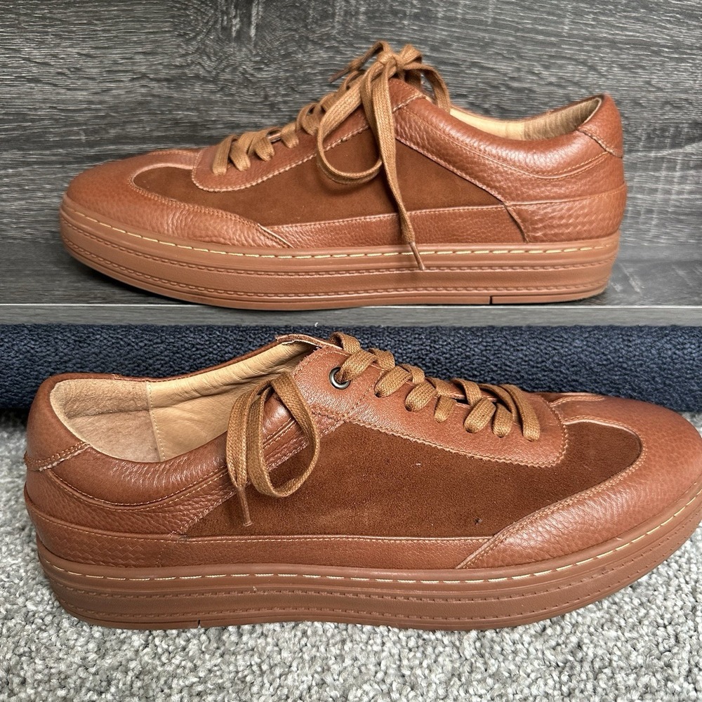 Marc Nolan Captain Carmel Leather Suede Loafer Dress Shoes Men Size 14 Beautiful - Picture 2 of 12